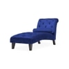 Knup Velvet Chaise Launger in Navy Blue Colour
