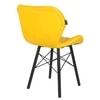 Superb Leatherette Dining Chair in Yellow Colour