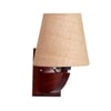 Devansh Solid Wood Electric Wall Light in Beige Colour with Beige Shade Count of 1 Light
