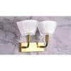 Carbon Loft Brass Luxur Cut Glass Double Shade Wall Light