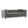 Windsor Luxe 3 Seater Fabric Sofa in Ash Grey Velvet Colour