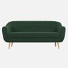 Colam Velvet 3 Seater Sofa in Green Colour