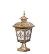 MULLION Antique Gold Outdoor Pedestal Gate Light