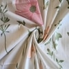 White Floral 400 TC Cotton Flat Super King Size Bedsheet With 2 Pilllow Covers From Threads