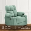 Helios Fabric One Seater Motorised Recliner with Rocking Revolving & Cup Holder in Green Colour