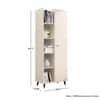 Hexa Engineered Wood Bookshelf Multipurpose Storage Rack in Frosty White