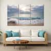 Truss Blue Seascape Sunset Triptych Canvas Wall Prints Canvas Wall Prints Set of 3 Multicolor Matte