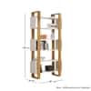 Hexa Engineered Wood Bookshelf Multipurpose Storage Rack in Giant Wood and Frosty White