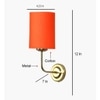Devansh Metal Electric Wall Light in Gold Colour with Orange Shade Count of 1 Light