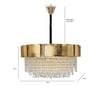 Ellie Gold Metal 12 Light Crystal Chandelier