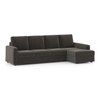Apollo Sofa (Colour : Smoke, Cushion : Soft, Back Type : High Back, Seating Capacity : Right Aligned 3 Seater + Right Aligned Chaise)