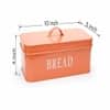 Galvanized Rectangular Bread Box In Orange Colour