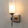 Eliante Modern Wall Lights Mild Steel & Glass Material Chrome, Brown & White Finish