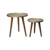Soundarya Round Nesting Tables with Wooden Legs, Side Tables, Wooden Tables, Living Room Decor by A Tiny Mistake