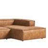 Elegantedge Wood Left Aligned 2-Seater With Upholstery Non Storage Sofa In Brown Colour