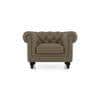 Winchester 1 Seater Premium Italian Leather Sofa In Dark Truffle