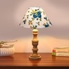 Devansh Multicolor Cotton Table Lamp With  Wood Natural Base (10X18 Inches)-38