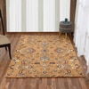 Presto Gold Traditional Hand Tufted Wool Carpet 5X7 Feet