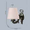 Devansh Metal Electric Wall Light in Antique Gold Colour with White Shade Count of 1 Light