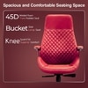 Kepler Brooks Atlas Premium Leatherette Office Desk Chair in Maroon Colour