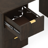 Strio Solid Wood Study Table in Dark Chestnut Finish