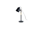 Modern Nordic Wood and Metal Study Lamp With Black Base