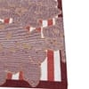 Jaipur Rugs Soft Floral Striped Wool And Polyester 6x9 Feet Undyed White And Red Dhurrie Carpet