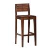Smith Solid Sheesham Wood Bar Chair In Teak Finish