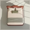 Solara Wave Luxe King Size Bed in velvet With Oak wood Frame & Hydraulic Storage