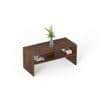 Oliver Engineered Wood Coffee Center Sofa Tea/Teapoy Console Table With Storage (Brown Maple)