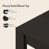 Striado Rectangular Solid Wood Coffee Table In American Walnut Finish