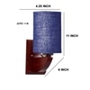 Devansh Solid Wood Electric Wall Light in Blue Colour with Blue Shade Count of 1 Light