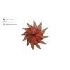 Brown Wooden Wall Clock hand cut marble dust fused with embossed 3d hand cone work