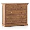 Tuscany Solid Wood Chest of 5 Drawers in Natural Teak Finish