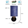 Devansh Metal Electric Wall Light in Black Colour with Blue Shade Count of 1 Light