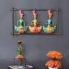 Desert Art Metal Handpainted Sardar Mini Wall Frame in Multicolour
