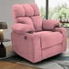 Helios Fabric One Seater Motorised Recliner in Dusty Mauve Colour