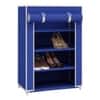 Josh 12 Pair Shoe Rack in Blue Finish