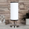 white & black cotton table lamp with Steel Base -46