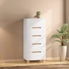Oslo High Gloss Tall Chest Of Five Drawers Finish - white