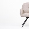 Cotton Fabric Dining Chair in Beige Colour