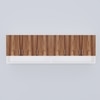 6 Doors Modular Wall Mounted Kitchen Cabinet With Organizer Shelf In Aisan Walnut Finish