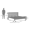 Raynor Solid Wood King Size Bed Without Storage (American Walnut Finish)