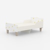 Minimalist Kids Toddler Bed in White and Yellow