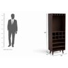 Meridian Solid Wood Bar Cabinet in Walnut Finish
