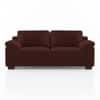 Esquel Premium 3 Seater Fabric Sofa in Deep Crimson Velvet Colour