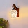 Devansh Solid Wood Electric Wall Light in Brown Colour with Multi Shade Count of 1 Light