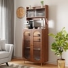 Stellar Multipurpose Storage Cabinet (Tall Size with Upper Storage, Teak Brown)