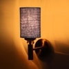 Devansh Metal Electric Wall Light in Gold Colour with Blue Shade Count of 1 Light