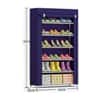 Bruce 18 Pair Shoe Rack in Blue Finish